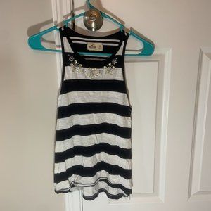 Navy Striped Hollister Tank top